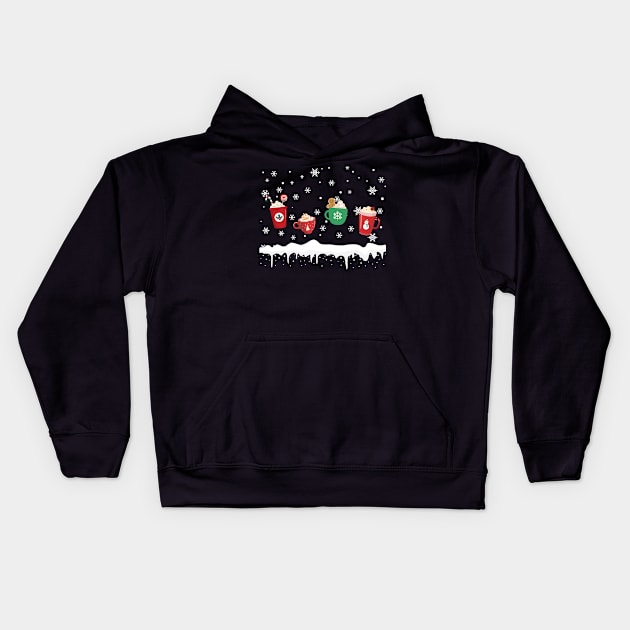 Christmas Drinks Kids Hoodie by TereShop